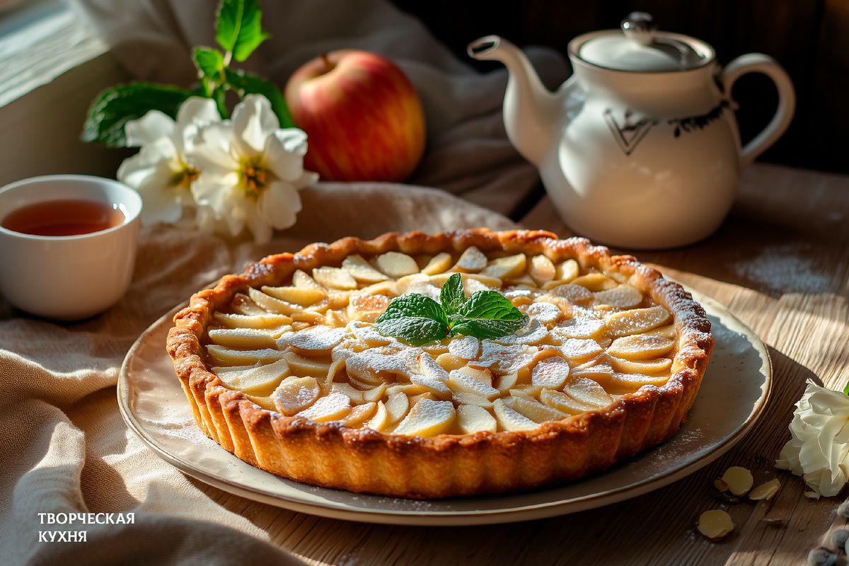 Яблочный пирог по цвету: секреты нежности и хрустящей корочки