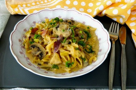 Макароны с грибами: оригинальный рецепт для гурманов