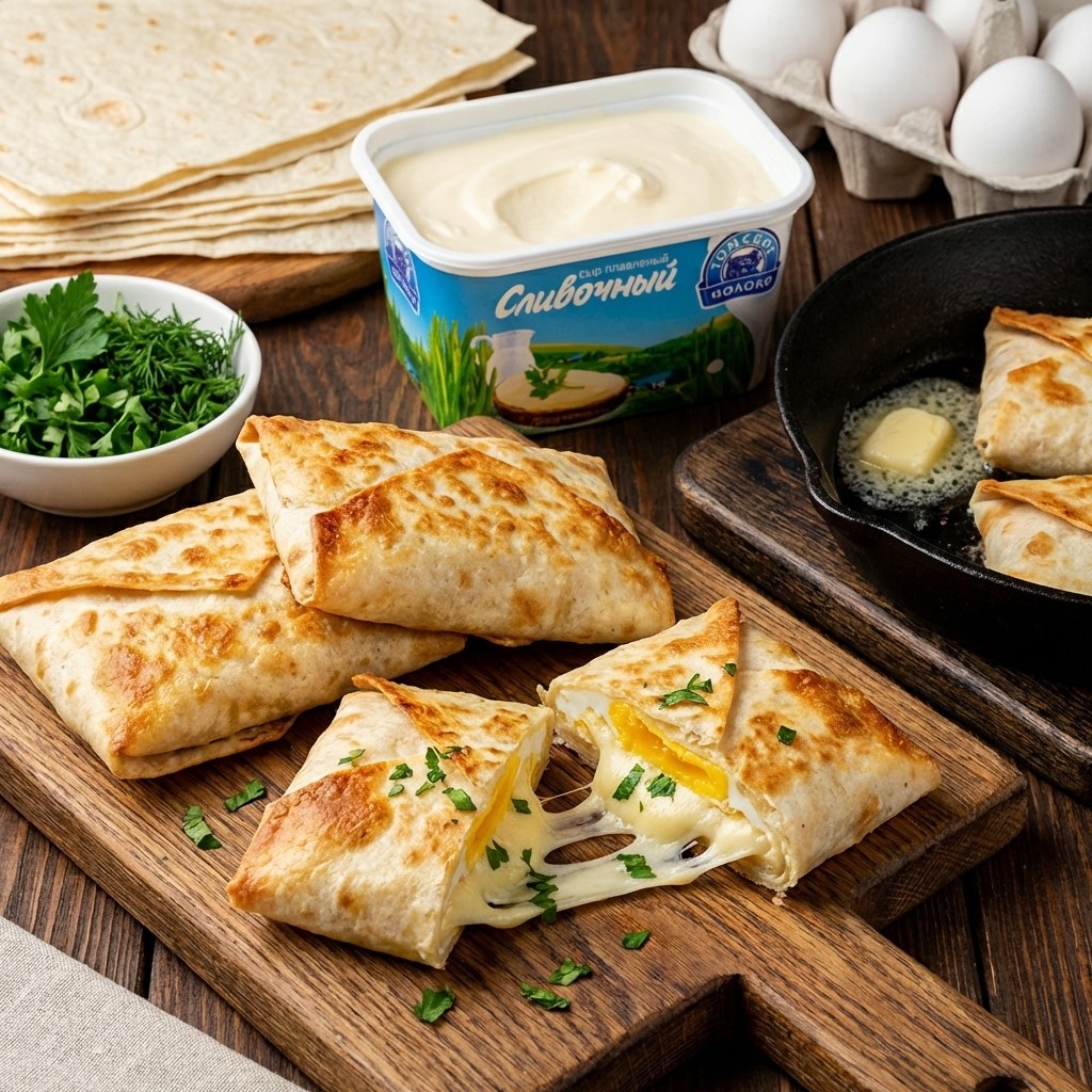 Невероятно быстрый перекус: конвертики за 5 минут