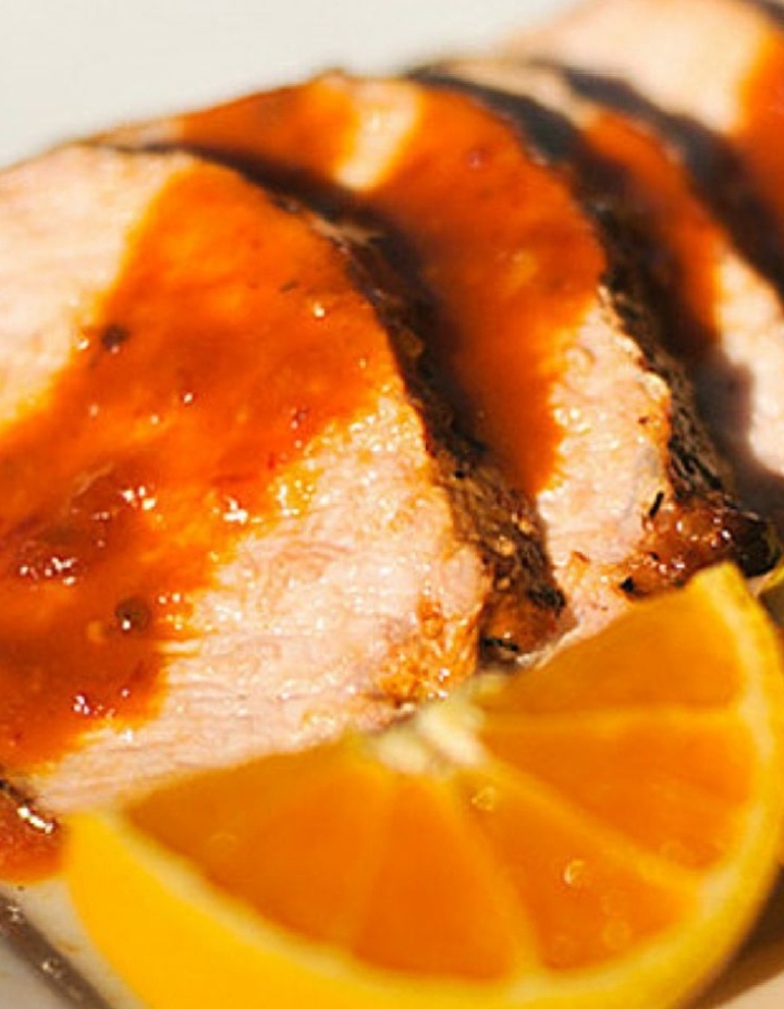 Восхитительная свинина в апельсиновом соусе и белом вине