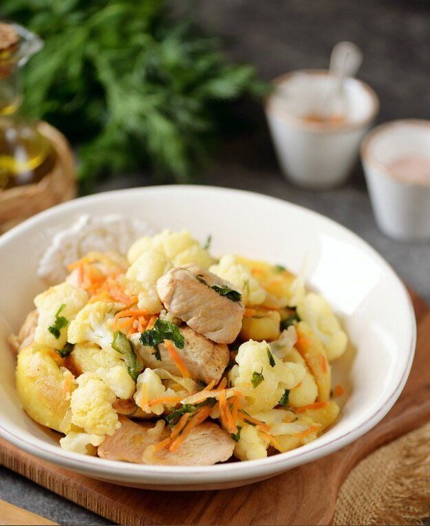 Невероятная индейка с картофелем и цветной капустой